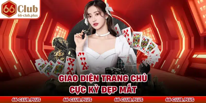 Giao diện trang chủ cực kỳ đẹp mắt